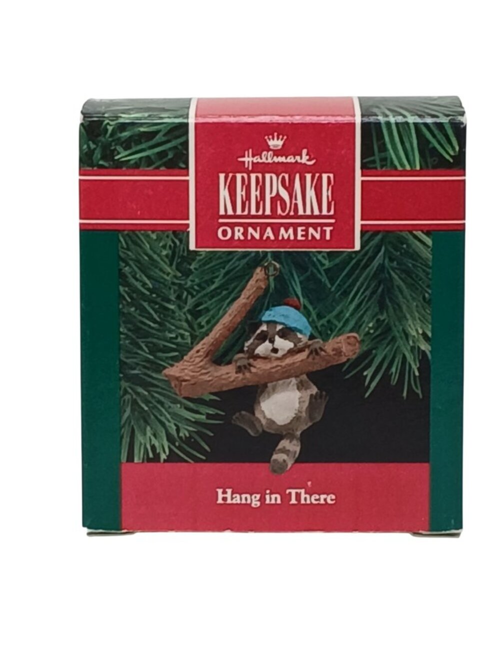 Hallmark Keepsake Ornament Hang In There Raccoon 1990 W/ Box #GS-3 - Picture 4 of 8